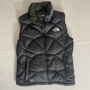 The North Face Vest Women's Size Small  S/P Black Puffer  550 Goose Down Outdoor